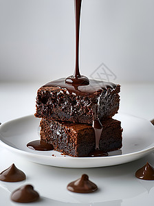 巧克力蛋糕的诱人画面背景图片