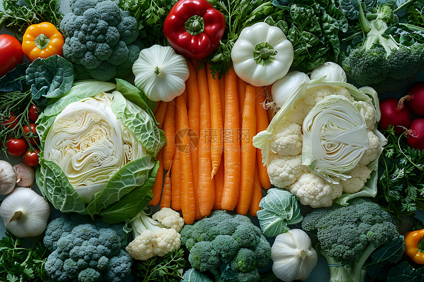 健康的蔬菜食材图片