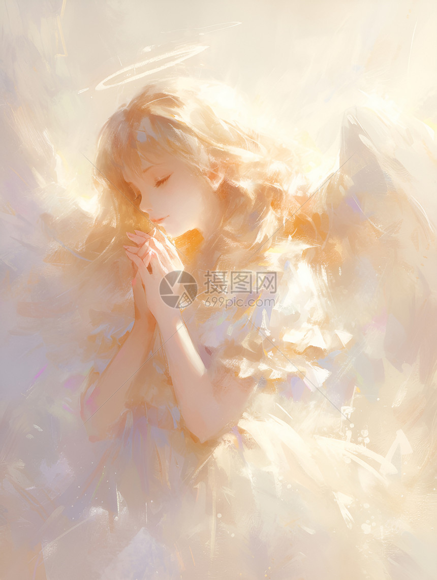 白羽天使图片