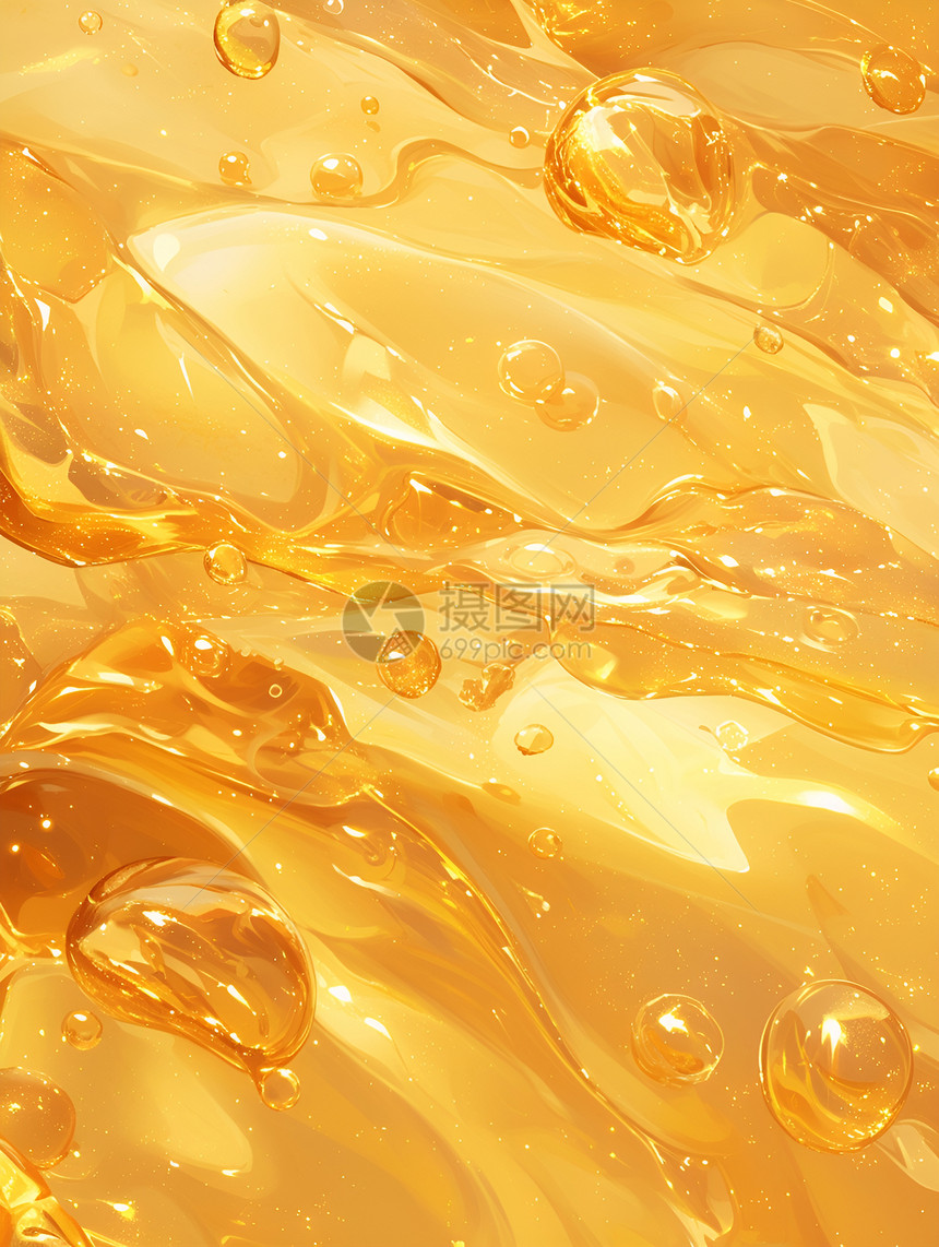 流光溢彩的黄金水流图片