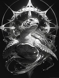 神兽海龟背景图片