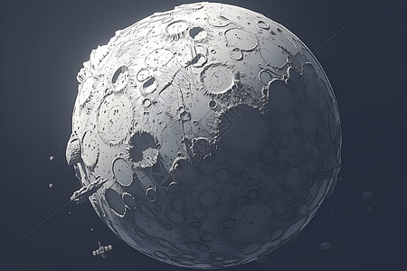 月球上的坑插画