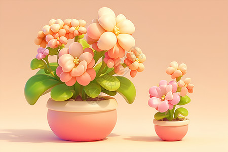 色彩斑斓的粉色花背景图片
