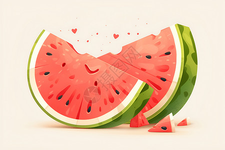 甜美的西瓜水果艺术素材高清图片