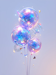 梦幻气球插画背景图片
