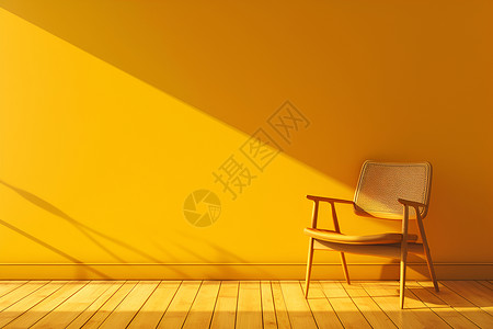 休闲椅阳光照射的墙前椅子插画