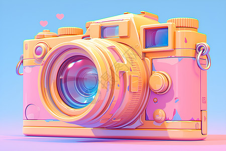 粉红色的相机背景图片