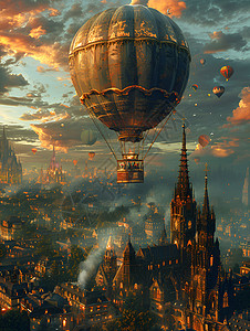 热气球之旅背景图片
