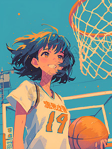 篮球少女背景图片