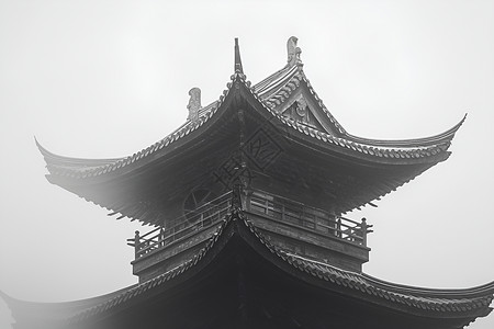 黑白色的建筑背景图片