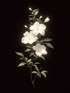 美丽盛开的白色花朵背景图片