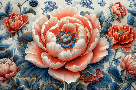 中国传统艺术的图形背景图片