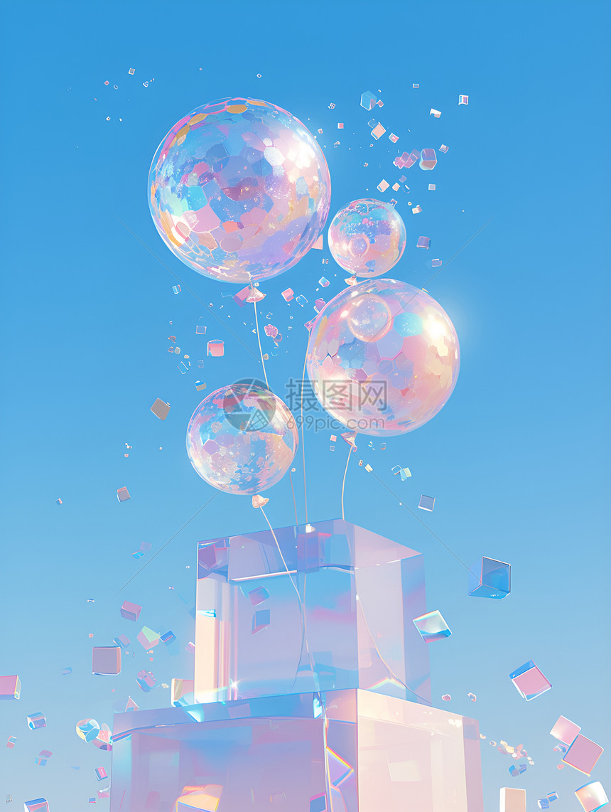 色彩丰富的奇幻气球图片