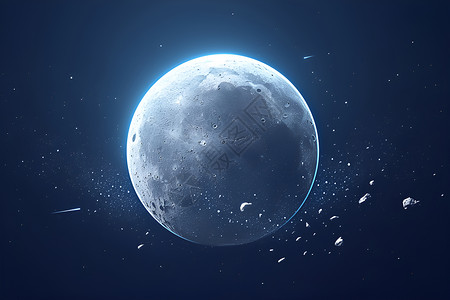 朋克风格的月球高清图片