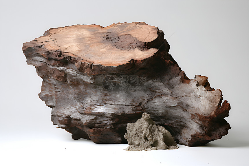 木质抽象雕塑图片