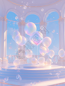 宫殿里的气球背景图片