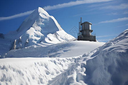 崎岖山巅雪山之巅背景