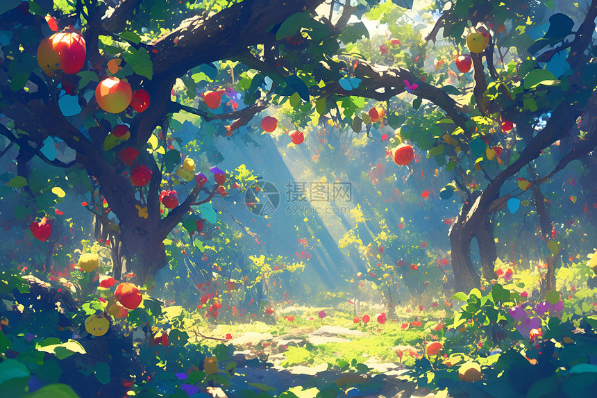 苹果森林图片