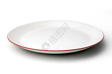 红白相间的陶瓷餐盘背景
