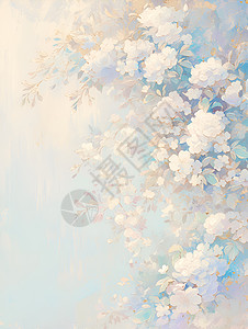 繁密的白花花朵繁密高清图片