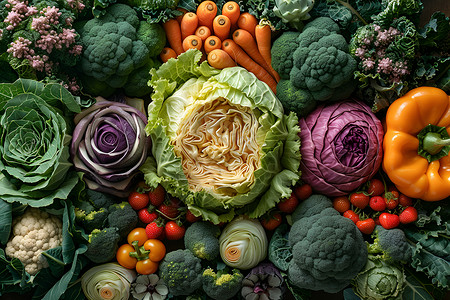 蔬菜奇境背景图片