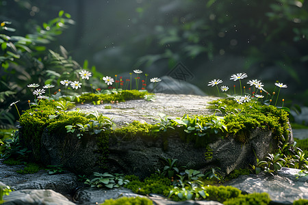 青苔花岗岩背景