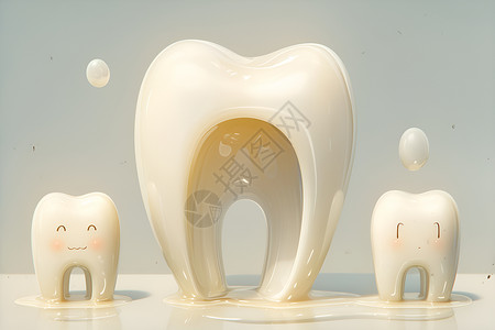 设计的医疗牙齿模型背景图片