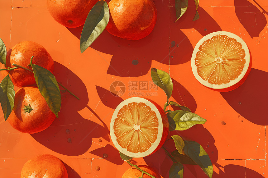 几个美味的柑橘图片