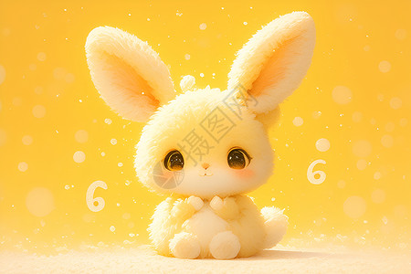 发抖兔宝宝表情可爱的小兔子插画