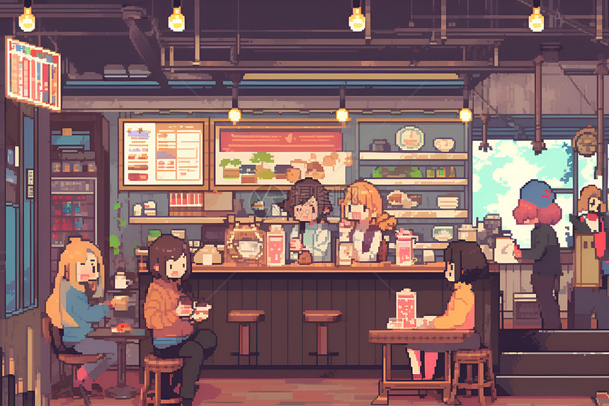 咖啡厅的场景图片