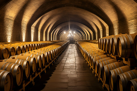 红酒酒窖背景图片