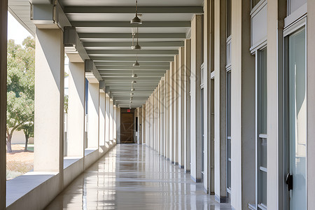 安静的走廊背景图片