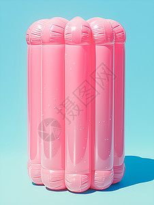递交材料粉色的气垫插画
