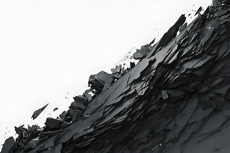 构成的黑色岩石插画高清图片