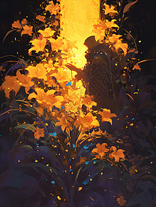 神奇的黄花背景图片