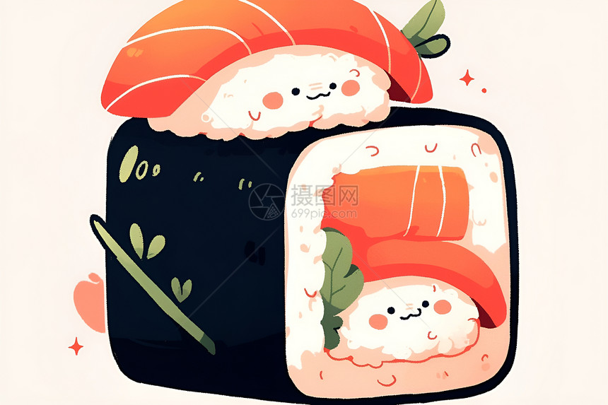 快乐的寿司之旅图片