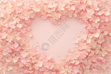 花瓣堆成的粉色背景高清图片