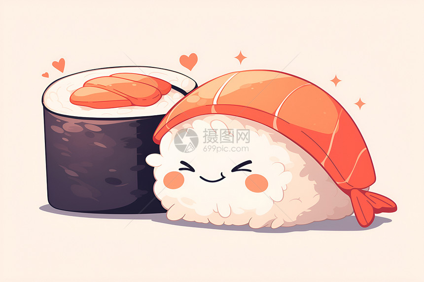 小巧可爱的寿司图片