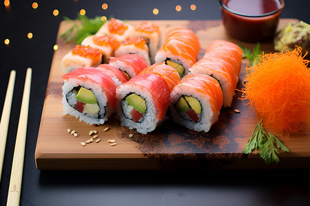 健康营养的寿司图片素材