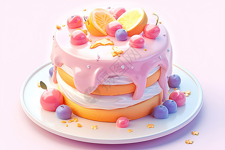 鲜果甜点艺术蛋糕高清图片