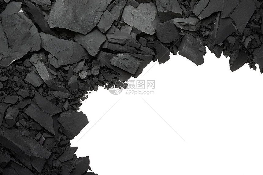黑色的岩石插图图片