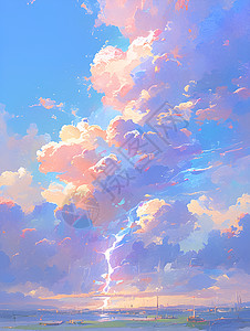 彩色的云朵背景图片