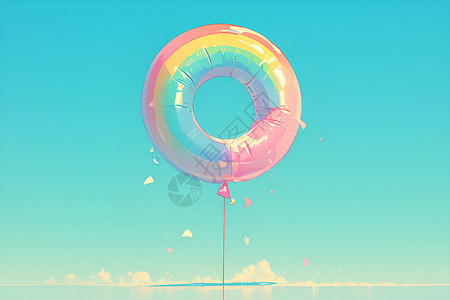 漂浮的字母漂浮的梦幻气球插画