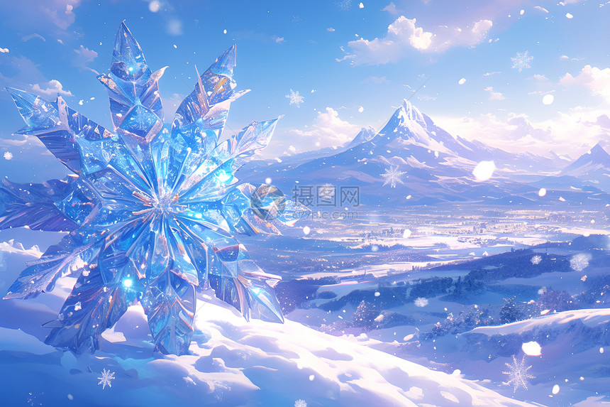 冰雪仙境的梦幻世界图片