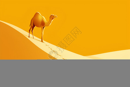 孤独的骆驼背景图片