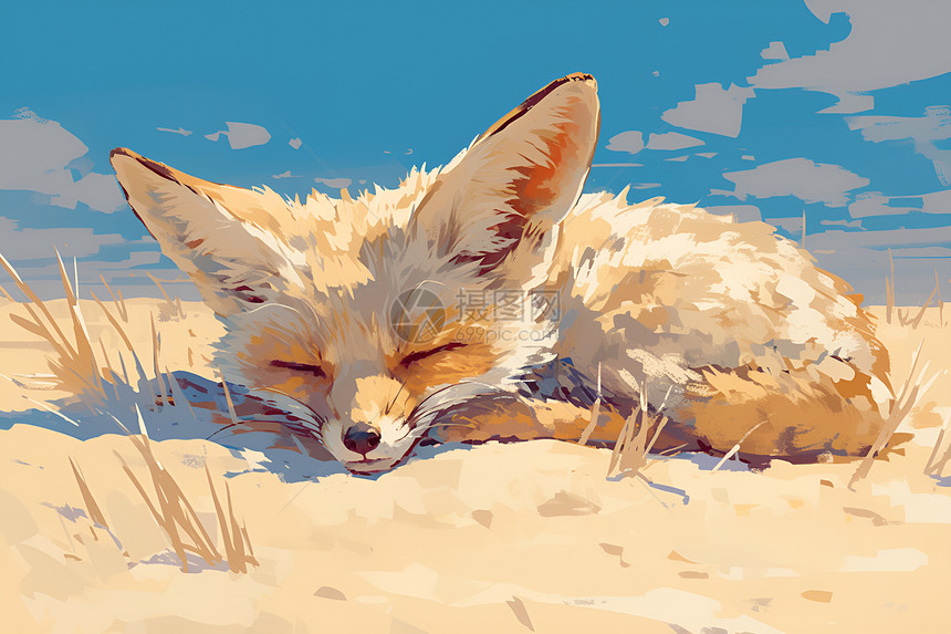 沙漠狐狸的哀嚎图片