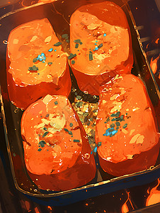 美味烤红薯背景图片