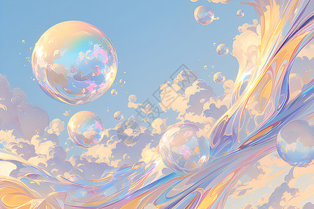梦幻的泡泡背景背景图片