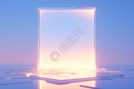 发光的半透明玻璃背景图片