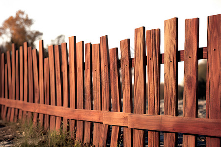 手工制作的木质围栏高清图片